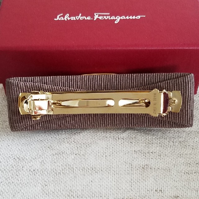 Ferragamo　バレッタ　ブラウン✖️ゴールド 2