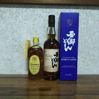 サントリー(サントリー)のGTS様専用【終売品】サントリー　本坊酒造　角瓶　黒角 ジャンボ　復刻　西郷どん(ウイスキー)