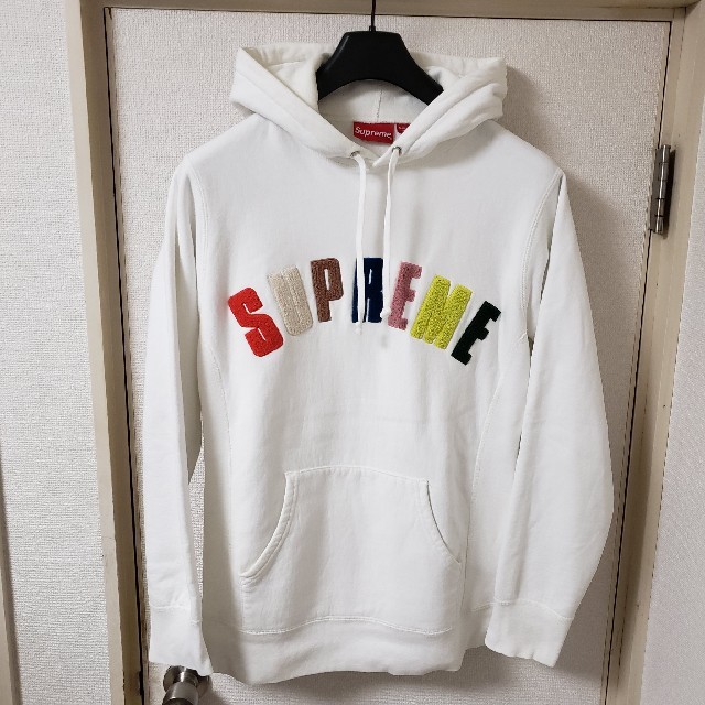 【良配色☆超希少】 Supreme ワッペン刺繍ロゴ パーカー アーチロゴ 完売