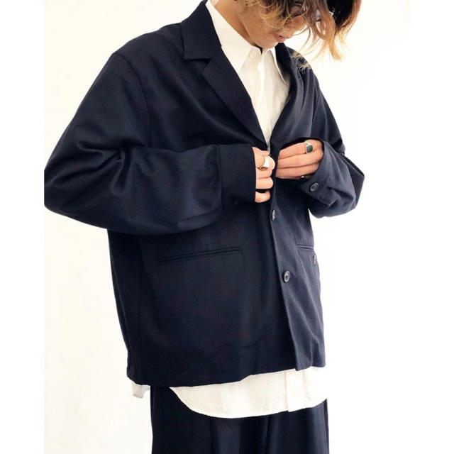 SUNSEA(サンシー)のひび様専用 URU 19aw/COTTON RAYON セットアップ/Navy メンズのスーツ(セットアップ)の商品写真