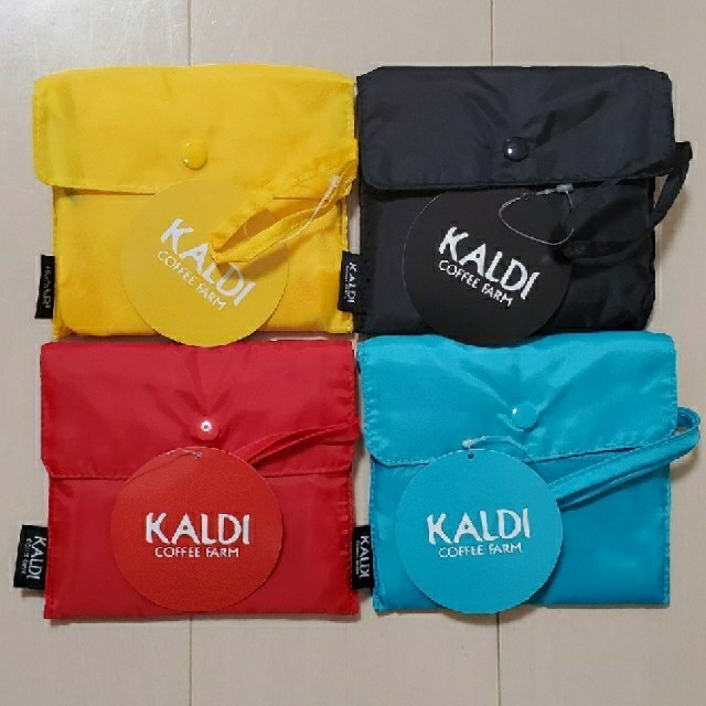 KALDI(カルディ)のカルディ KALDl オリジナルエコバッグ エコバッグ ４色セット レディースのバッグ(エコバッグ)の商品写真