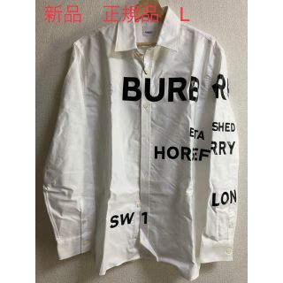 バーバリー(BURBERRY)の新品 BURBERRY  バーバリー シャツ ホースフェリー ホワイト L(シャツ)