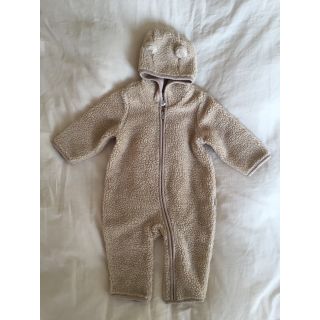 ベビーギャップ(babyGAP)のGAP ボアボディカバーオール アウター クマ耳 60 3-6m(カバーオール)