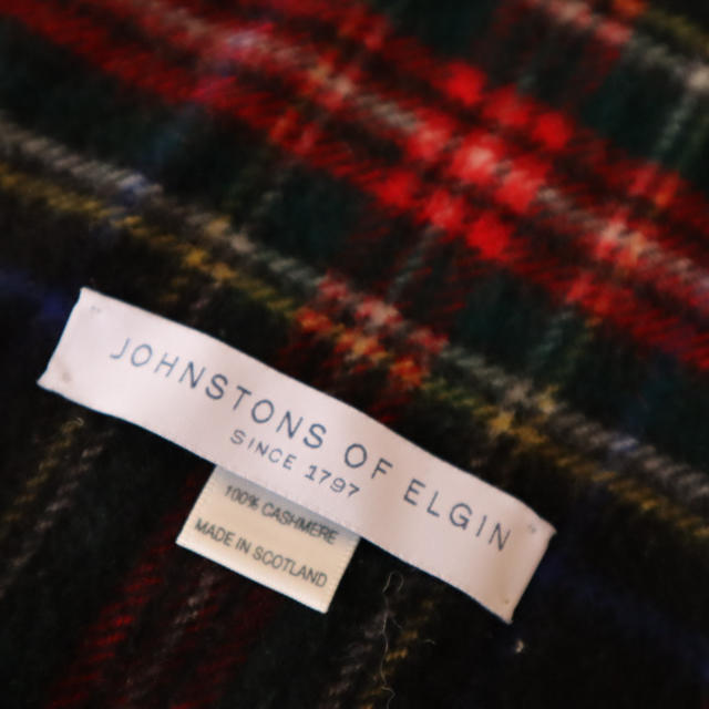 Johnstons(ジョンストンズ)の新品？ジョンストンズ　カシミヤマフラー ブラックスチュアート レディースのファッション小物(マフラー/ショール)の商品写真