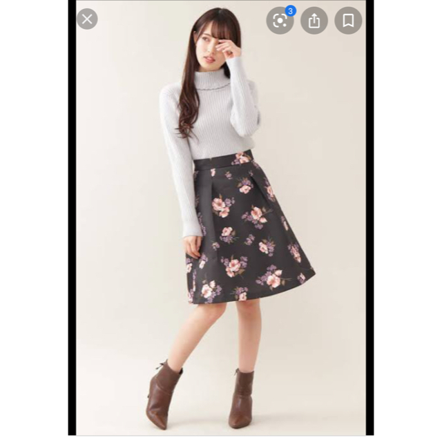 JILL by JILLSTUART(ジルバイジルスチュアート)のAwデザイン　花柄スカート レディースのスカート(ひざ丈スカート)の商品写真