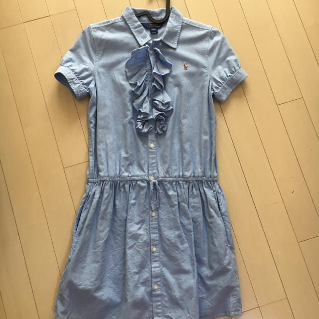 POLO RALPH LAUREN(ポロラルフローレン)のラルフローレン  ワンピース　フリル150 キッズ/ベビー/マタニティのキッズ服女の子用(90cm~)(ワンピース)の商品写真