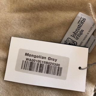 ジョンストンズ カシミヤ大判ストール 無染色 ナチュラルアンダイド 新品