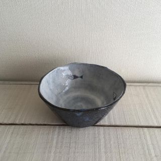 お鍋用取り皿　青　魚(その他)