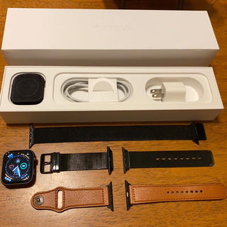 アップルウォッチ(Apple Watch)のアップルウォッチ5 スペースグレイ アルミニウムケース44mm GPSベルト付き(その他)