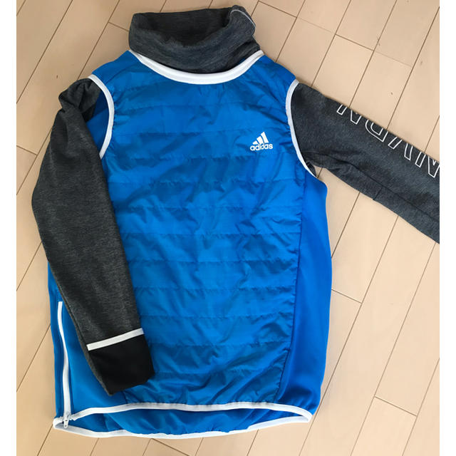 adidas(アディダス)の☆KG☆様専用　adidas アディダス 裏起毛160 トレーナーとベストセット キッズ/ベビー/マタニティのキッズ服男の子用(90cm~)(ジャケット/上着)の商品写真