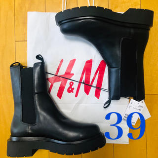 エイチアンドエム(H&M)のH&M  ハイプロファイルチェルシーブーツ　39(ブーツ)