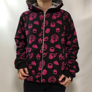 アベイシングエイプ(A BATHING APE)のアベイシングエイプ  リバーシブルパーカー メンズ　ベイビーマイロ　スウェット(スウェット)