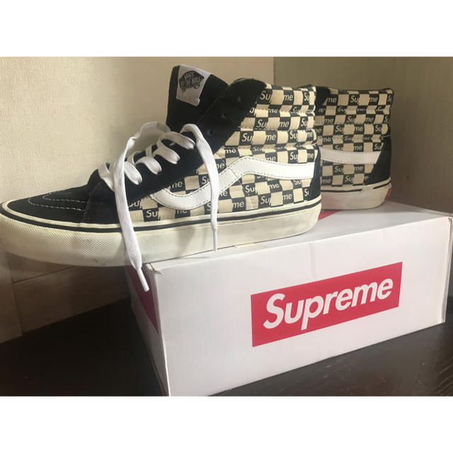 SUPREME vans Sk8-Hi Pro Checkers Black