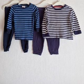 ユニクロ(UNIQLO)のキッズ ボーダー パジャマ 90(パジャマ)