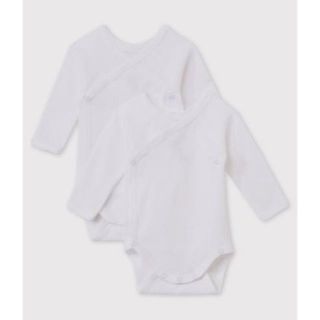 プチバトー(PETIT BATEAU)の【新品・未開封】長袖あわせボディ２枚組(肌着/下着)