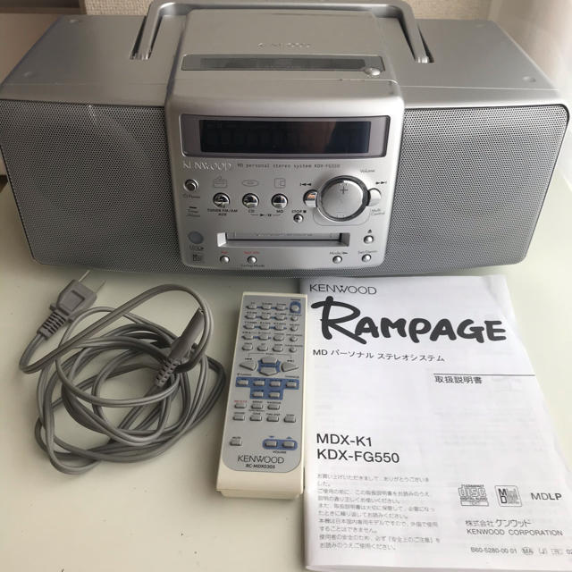 KENWOOD(ケンウッド)のCD-MDラジカセ スマホ/家電/カメラのオーディオ機器(ポータブルプレーヤー)の商品写真