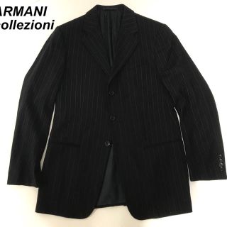 アルマーニ コレツィオーニ(ARMANI COLLEZIONI)のアルマーニコレツォー二　スーツ ジャケット メンズ　ネイビー　ストライプ(テーラードジャケット)