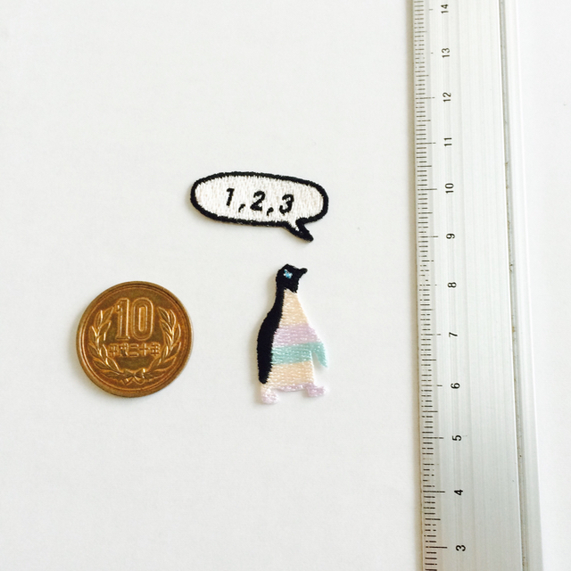 ペンギンの1.2.3ステップワッペン♡ ハンドメイドの素材/材料(各種パーツ)の商品写真