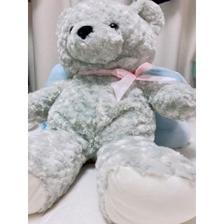 タイトー(TAITO)の♡ラブリーローズベア BIGぬいぐるみ♡ グレー　約65cm(ぬいぐるみ)