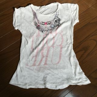 ザラ(ZARA)のZARA ビジュー付きTシャツ(Tシャツ(半袖/袖なし))