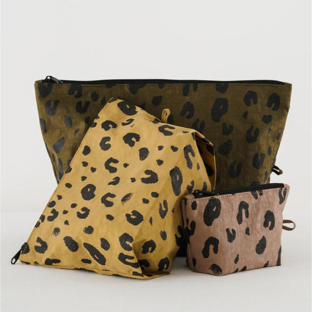 BAGGU Go Pouch Set   Leopard バグー　ポーチセット