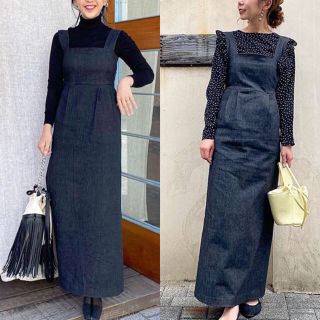 HOWDY. ハウディー denim onepiece black デニムワンピの通販 by ...