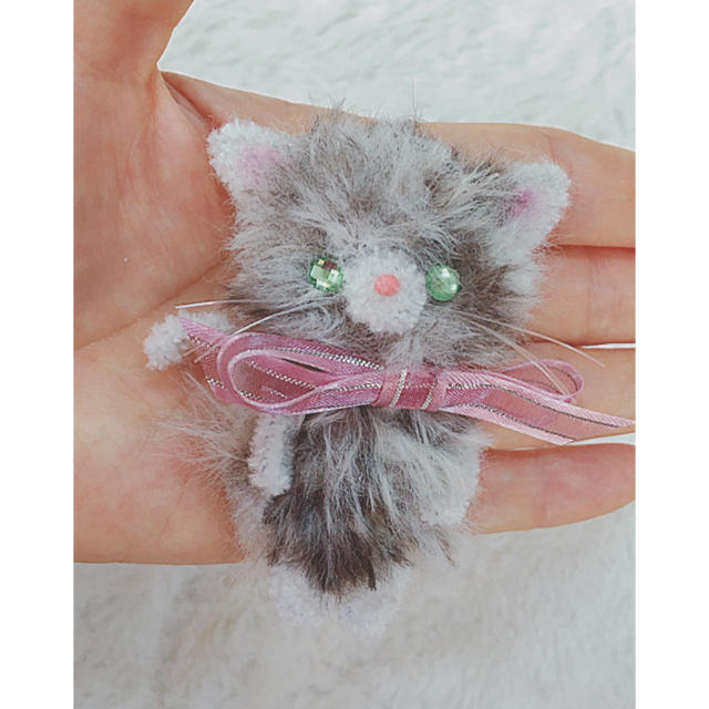 編みぐるみねこ グレー dollnodoll の通販 by étoile amie's shop｜ラクマ