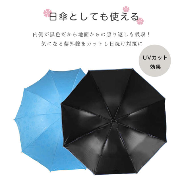 折り畳み傘 折りたたみ傘 日傘 雨傘 耐風骨傘 レディースのファッション小物(傘)の商品写真