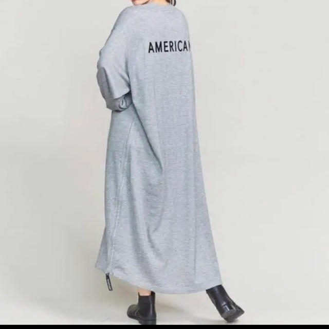 Americana アメリカーナ サイド ジップ スウェットワンピース Americana アメリカーナ サイド ジップ スウェットワンピース