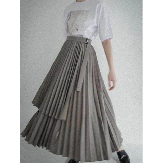 CLANE 3way pleats skirt