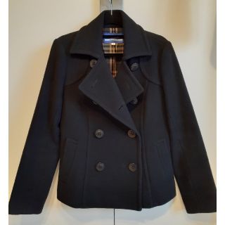 バーバリーブルーレーベル(BURBERRY BLUE LABEL)の♡BURBERRY♡バーバリーブルーレーベル　ウールコート黒♡38(ピーコート)