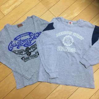 ヘインズ(Hanes)の長袖Tシャツ140 グレー2枚セット(Tシャツ/カットソー)