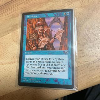 マジックザギャザリング(マジック：ザ・ギャザリング)のMTG 直観　英語　1枚(シングルカード)