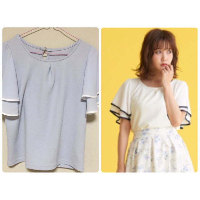 MAJESTIC LEGON(マジェスティックレゴン)の新作♡パイピング袖po レディースのトップス(Tシャツ(半袖/袖なし))の商品写真