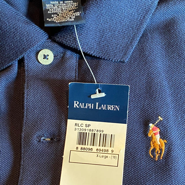 Ralph Lauren(ラルフローレン)のラルフローレン　ポロシャツワンピース　160 ネイビー キッズ/ベビー/マタニティのキッズ服女の子用(90cm~)(ワンピース)の商品写真