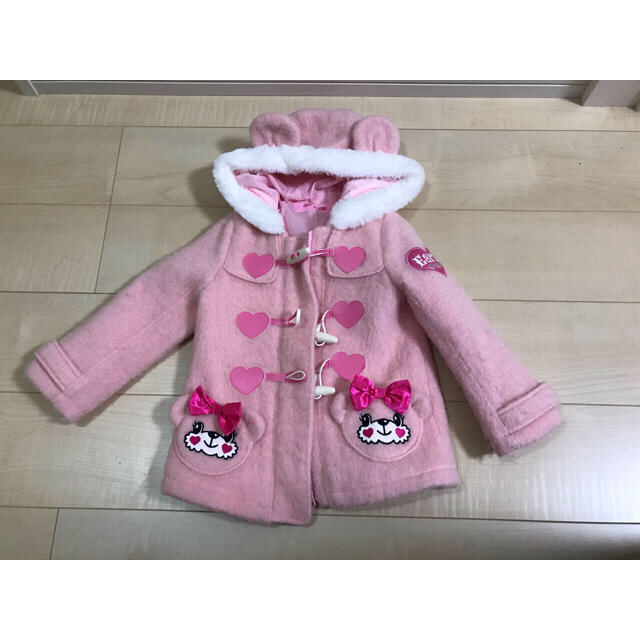 EARTHMAGIC(アースマジック)のアースマジック   くま耳ダッフルコート キッズ/ベビー/マタニティのキッズ服女の子用(90cm~)(ジャケット/上着)の商品写真