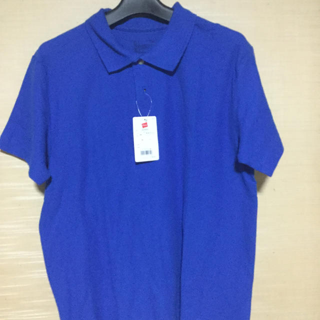 Hanes(ヘインズ)のヘインズ ポロシャツ ブルー Lサイズ メンズのトップス(ポロシャツ)の商品写真