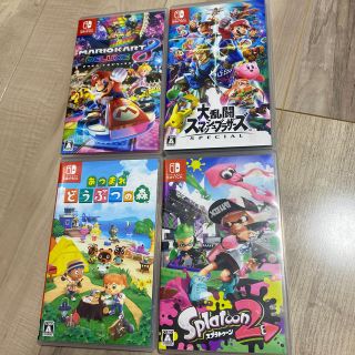 ニンテンドースイッチ(Nintendo Switch)のスマブラ　マリカー　スプラトゥーン　どうぶつの森　セット(家庭用ゲームソフト)