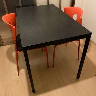 イケア(IKEA)のダイニングテーブル＆チェア2脚セット(ダイニングテーブル)