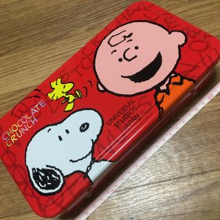 スヌーピー(SNOOPY)のスヌーピー  缶　赤　USJ(小物入れ)