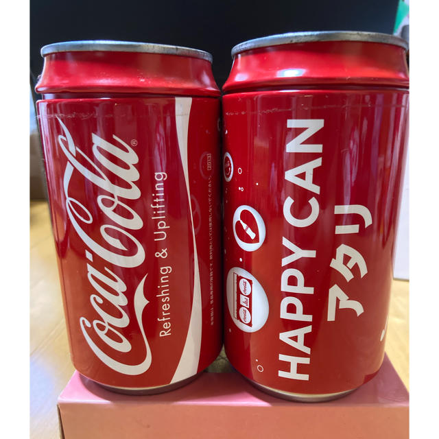 コカ・コーラ(コカコーラ)の非売品　未使用　コカコーラ　HAPPY CAN 2本セット エンタメ/ホビーのコレクション(ノベルティグッズ)の商品写真