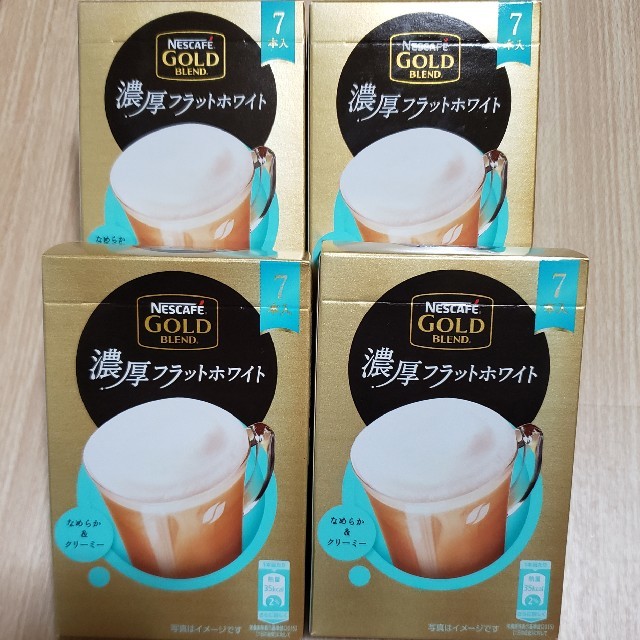 Nestle(ネスレ)の【ネスカフェ】 ゴールドブレンド 濃厚フラットホワイト4箱 食品/飲料/酒の飲料(コーヒー)の商品写真