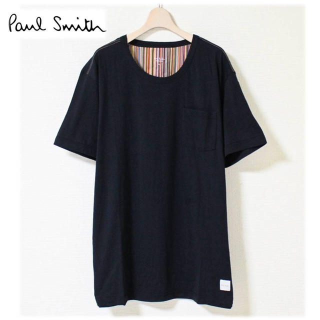 Paul Smith(ポールスミス)の《ポールスミス》新品 ポールストライプ 半袖カットソー Tシャツ 黒 Lサイズ  メンズのトップス(Tシャツ/カットソー(半袖/袖なし))の商品写真