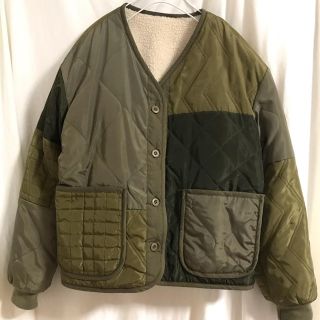 ドットアンドストライプスチャイルドウーマン(Dot&Stripes CHILDWOMAN)のドットアンドストライプス　キルティングパッチワーク　裏ボアリバーシブルブルゾン(ブルゾン)