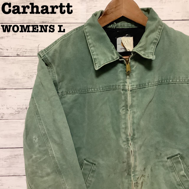 carhartt  90‘s ダックワークJKT   くすみグリーン　レディース