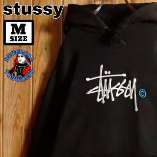 ステューシー(STUSSY)のstussy ステューシー 立体刺繍ロゴ プルオーバー フーディー M(パーカー)