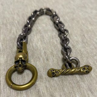 クロムハーツ(Chrome Hearts)のブレスレット　ドクロ　シルバー　真鍮　ハンドメイド(ブレスレット)