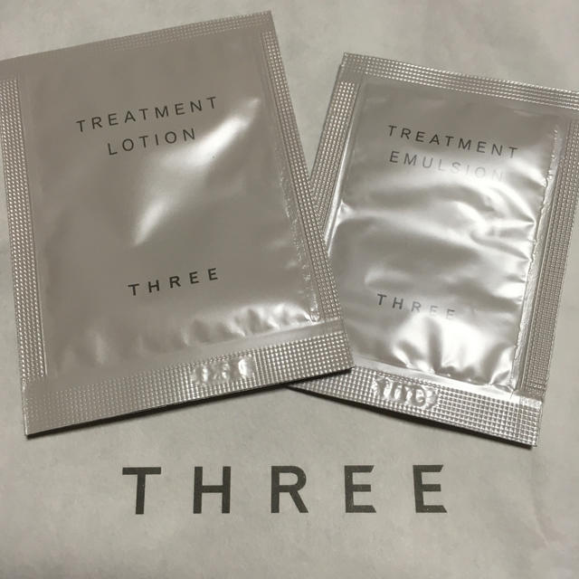 THREE(スリー)のTHREE サンプルセット 化粧水、乳液 コスメ/美容のキット/セット(サンプル/トライアルキット)の商品写真