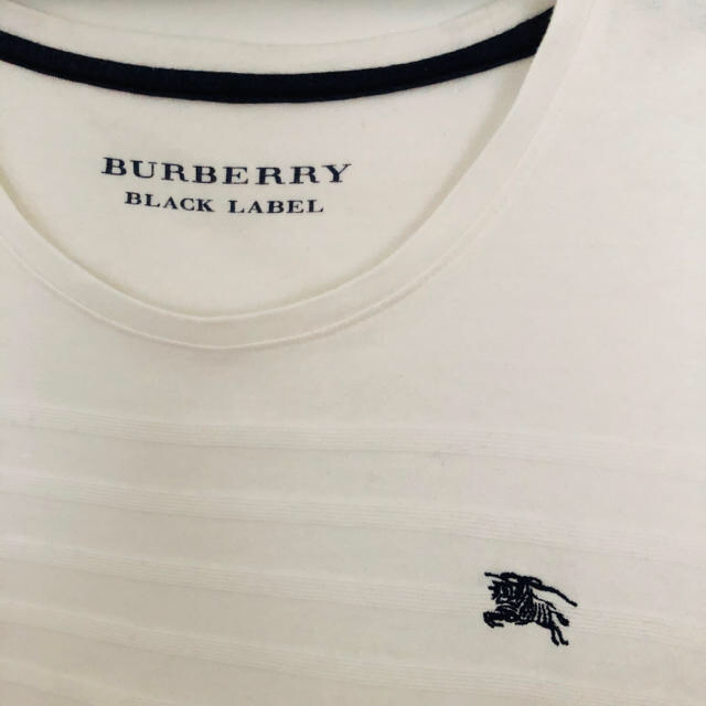 BURBERRY BLACK LABEL(バーバリーブラックレーベル)の【中古】バーバリー  BURBERRY  Tシャツ　白　メンズM メンズのトップス(Tシャツ/カットソー(半袖/袖なし))の商品写真