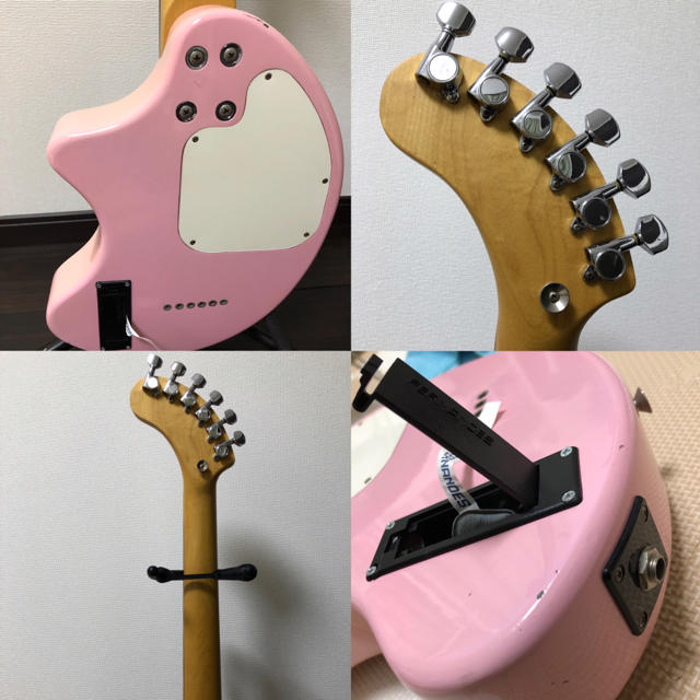 Fernandes(フェルナンデス)のZO-3 アンプ内蔵ミニギター ピンク 専用ケース付 トラベルギター 楽器のギター(エレキギター)の商品写真